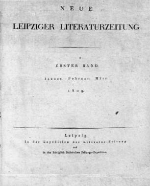 1809: Leipziger Literaturzeitung