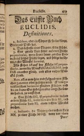 429-460, Das Eilffte Buch Euclidis.