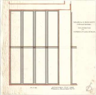 Pfann, Paul; München, Möhlstr.; Wohnhaus O. Bischoff - Holzdecke im Vorraum der Diele (Teilansicht)