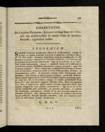 371, Dissertatio
