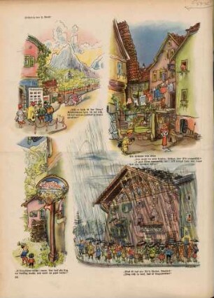 "1836 m hoch ist der Berg..." "Die Stimme von oben" "A Bergführer möcht i wern." "Was ist das nur für'n Wetter,..."