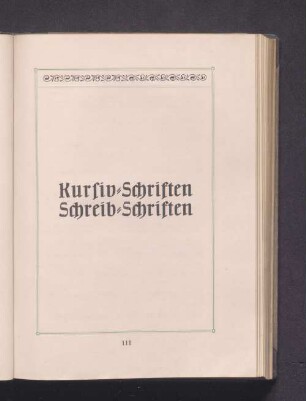 Kursiv-Schriften, Schreib-Schriften