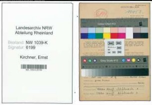 Entnazifizierung Ernst Kirchner , geb. 22.07.1905 (Kassierer)