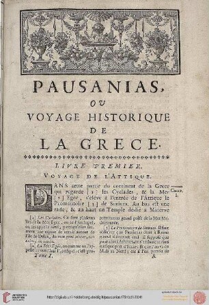 Livre premier: Voyage de l'Attique