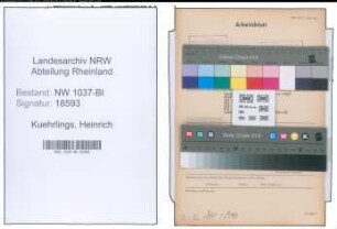 Entnazifizierung Heinrich Kuehrlings , geb. 30.06.1896 (Landessekretaer)