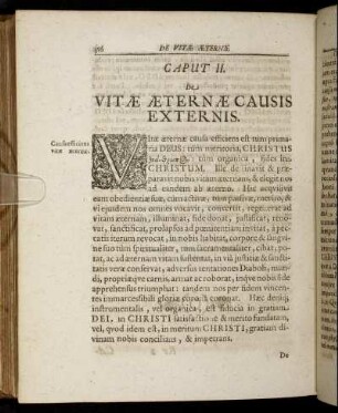 Caput II. De Vitæ Æternæ Causis Externis.