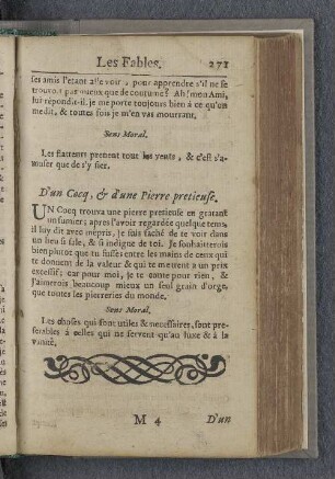 D'un cocq, & d'une pierre pretieuse.