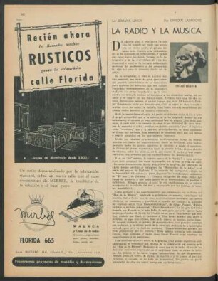 La semana lírica : La radio y la música