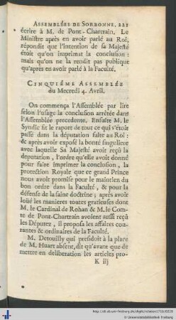 V. Assemblée du Mecredi 4. Avril.