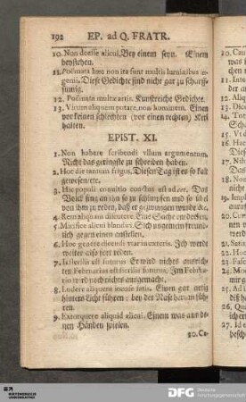 Epist. XI.