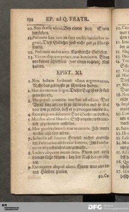 Epist. XI.