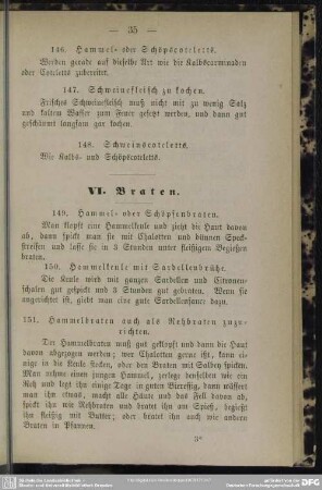 VI. Braten