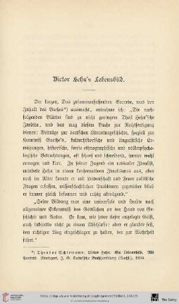 Victor Hehn's Lebensbild