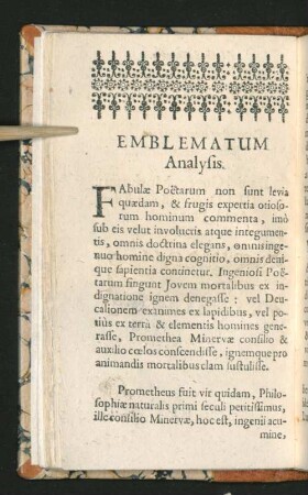 Emblematum Analysis.