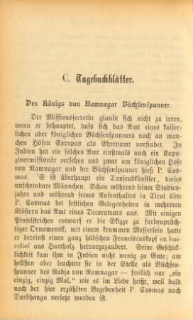 C. Tagebuchblätter