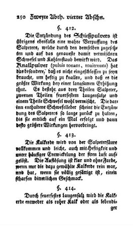 Salpetersäure und Kalkerde: erdichter Salpeter, Balduins Phosphorus, weisse Magnesie (§§. 413-418)