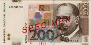 Kroatische Nationalbank: 200 Kuna 2002 Probe
