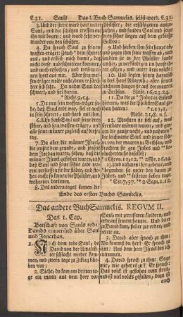 Das andere Buch Samuelis. Regum II