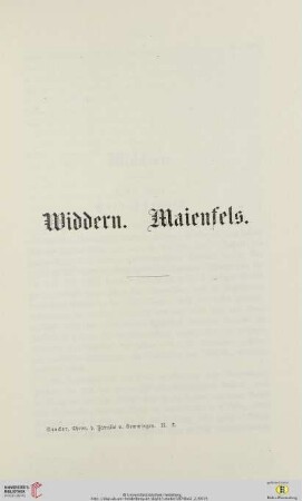 Widdern. Maienfels