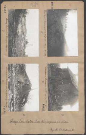 Bahnhof Nesle nach der Sprengung März 1917