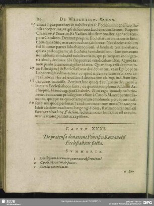 Caput XXXI. De praetensa donatione Pontifici Romano & Ecclesiasticis facta