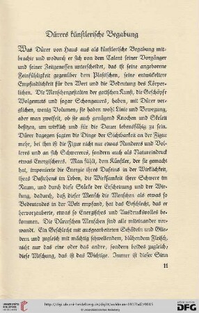Dürers künstlerische Begabung