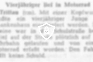Vierjähriger lief in Motorrad