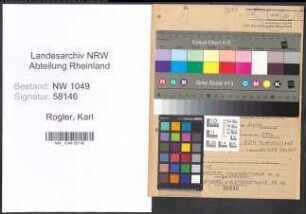 Entnazifizierung Karl Rogler , geb. 18.11.1900 (Angestellter)