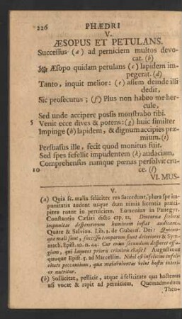 V. Aesopus Et Petulans.