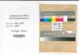 Entnazifizierung Martin Lenniger , geb. 16.09.1914 (Angestellter)