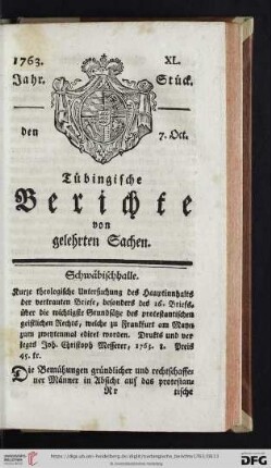 [XL.-XLIII. Stück] (October 1763)