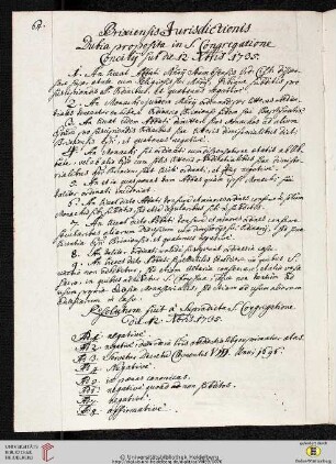 Brixiensis Jurisdictionis Dubia proposita in S. Congregatione Concilĉ sub die 12. Xbris 1735