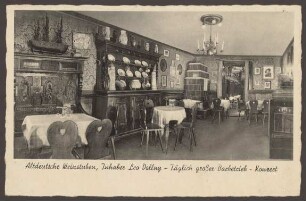 Ansichtskarte "Altdeutsche Weinstuben" Friedrichstraße, Gastraum
