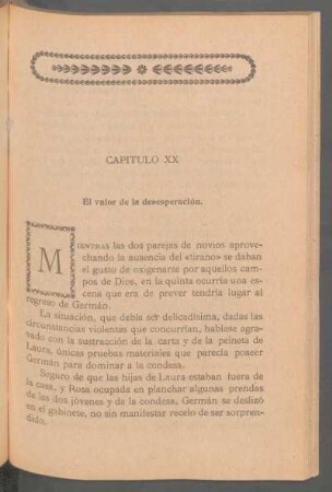 Capítulo XX - El valor de la desesperación.