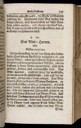 Das Blut-Harnen. - Der Fluß der güldenen Ader/