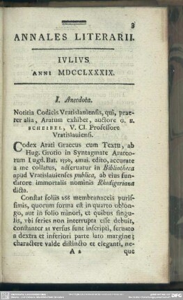 Iulius Anni MDCCLXXXIX