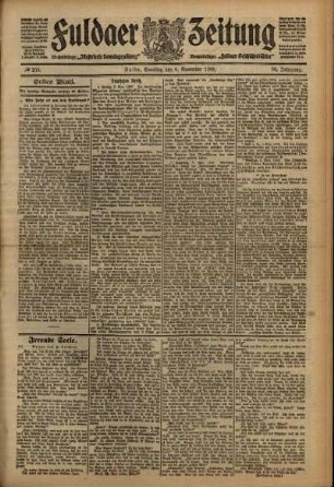 Erste Ausgabe vom Samstag, den 06. November 1909.