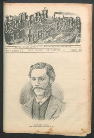[Retrato de] Constantino Carrasco. : Poeta peruano muerto el 2 de Mayo de 1877