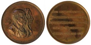 Medaille zur Feier der goldenen Hochzeit des Grafen Blücher und seiner Frau Marie