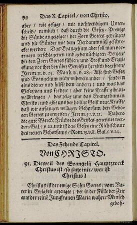 Das Zehende Capitel. Von Christo. = Caput X. De Christo.