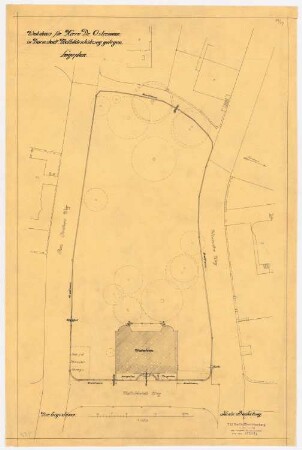 Villa Ostermann, Darmstadt: Lageplan 1:250