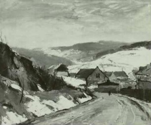 Schneeschmelze im Erzgebirge