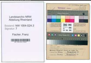 Entnazifizierung Franz Fischer , geb. 11.02.1905 (Silomeister)