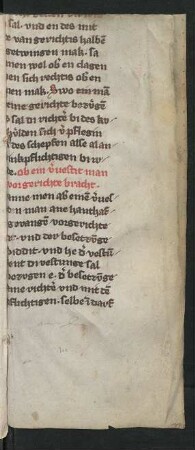 Fragment (Heftverstärkung und Vorsatz, 15. Jh., s. a. vorn)
