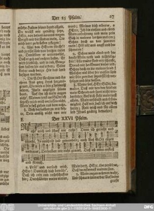 Der XXVI Psalm.