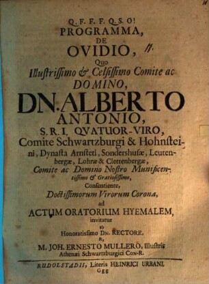 Programma de Ovidio
