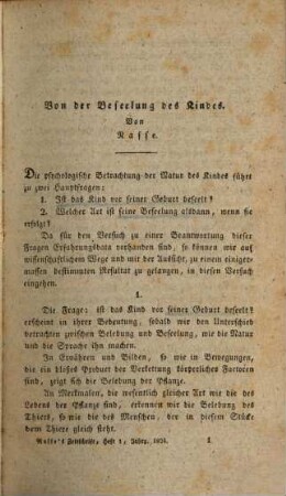 Zeitschrift für die Anthropologie. 1824,1, 1824, [1] = 1. und 2. Vierteljahrsheft