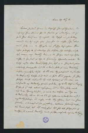 Brief vom 29. August 1861