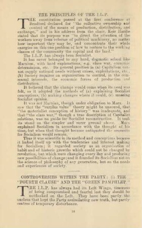 The Principles Of The I.L.P.