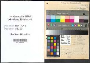 Entnazifizierung Heinrich Becker , geb. 07.08.1891 (Haendler)
